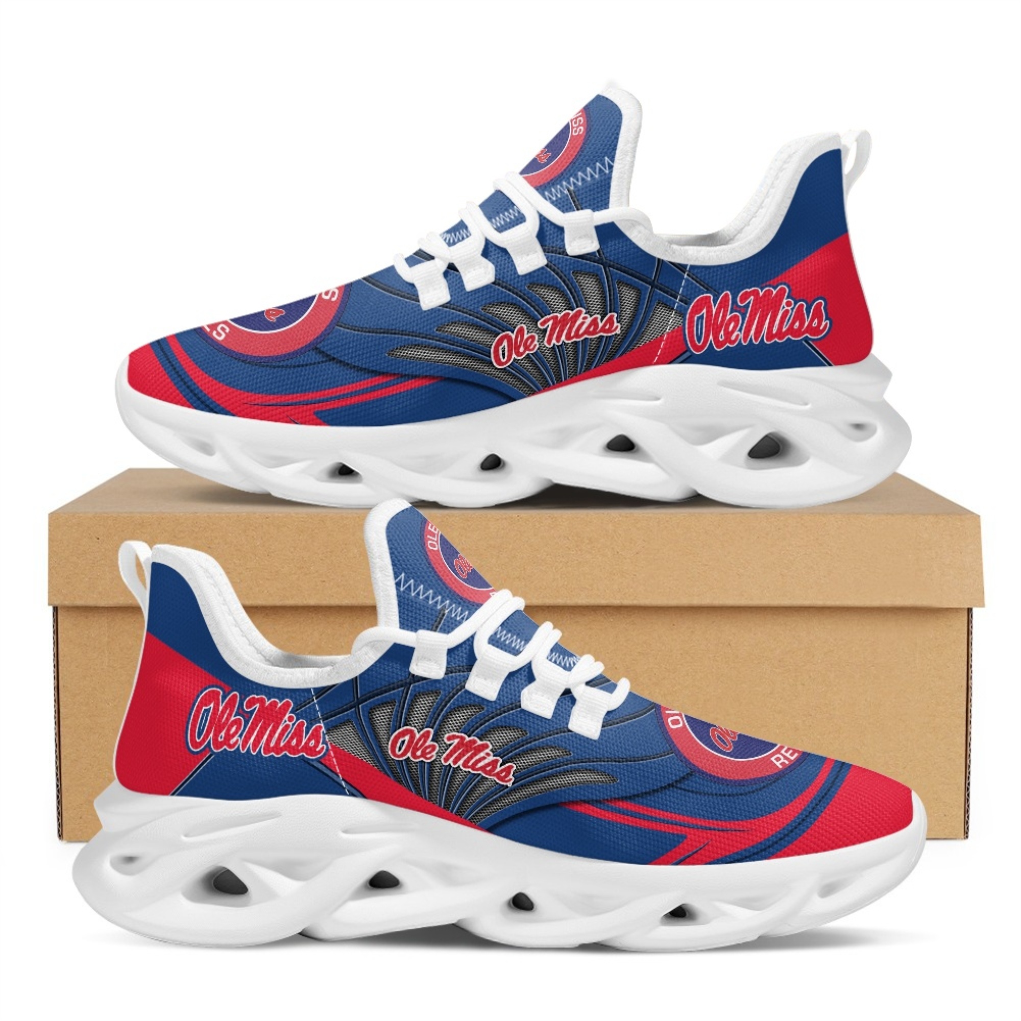 Women's Ole Miss Rebels Flex Control Sneakers 001